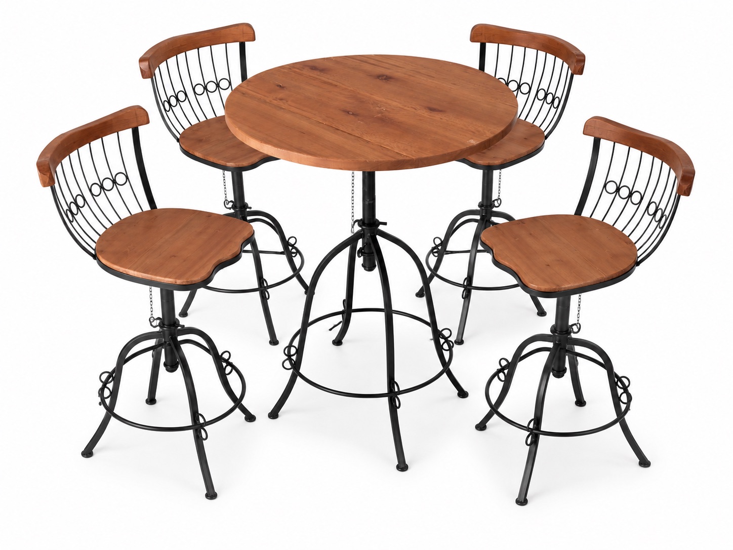 Aluguel de Mesa Bistrô Regulável 70 cm com 4 Banquetas